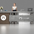 Reception desk boutique model 3d model