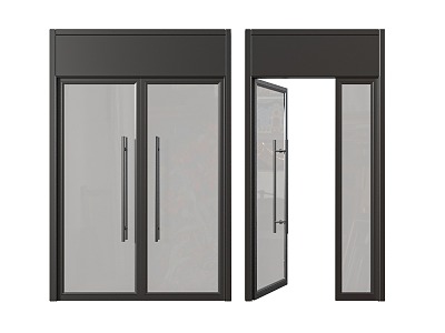 Glass door glass double door model