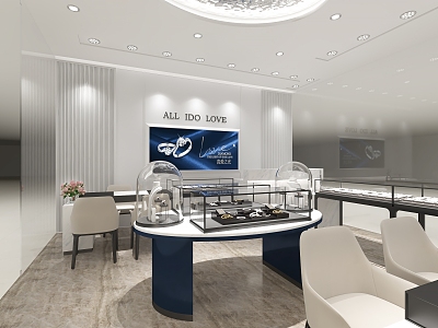 Modern Jewelry Store Diamond Custom Jewelry Store 3d model