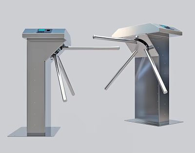 Public Facility Modern Stainless Steel Tripod Turnstile For Access Control System 3d model