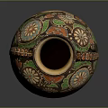 Elegant Decorative Vase With Two Handles Colorful Phoenix And Floral Patterns