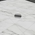 Marble Tile Flooring With Veins In Bright Space And White Sphere 3d model