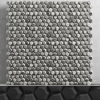 Modern background wall Hexagonal background wall 3d model