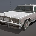 Vintage White Station Wagon With Roof Rack And Classic Silver Body Design