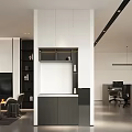 Modern Public Office Space With Workstations Ergonomic Chairs Green Plants And Pendant Lights