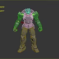 Standing Humanoid Mech Robot With Silver Red Metallic Armor And Helmet Design