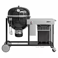 Portable Black Outdoor Barbecue Grill Cart With Wheels Tool Hooks And Storage Shelf