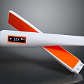 White And Orange Digital Measuring Tool With Display Screen Showing 517 3d model