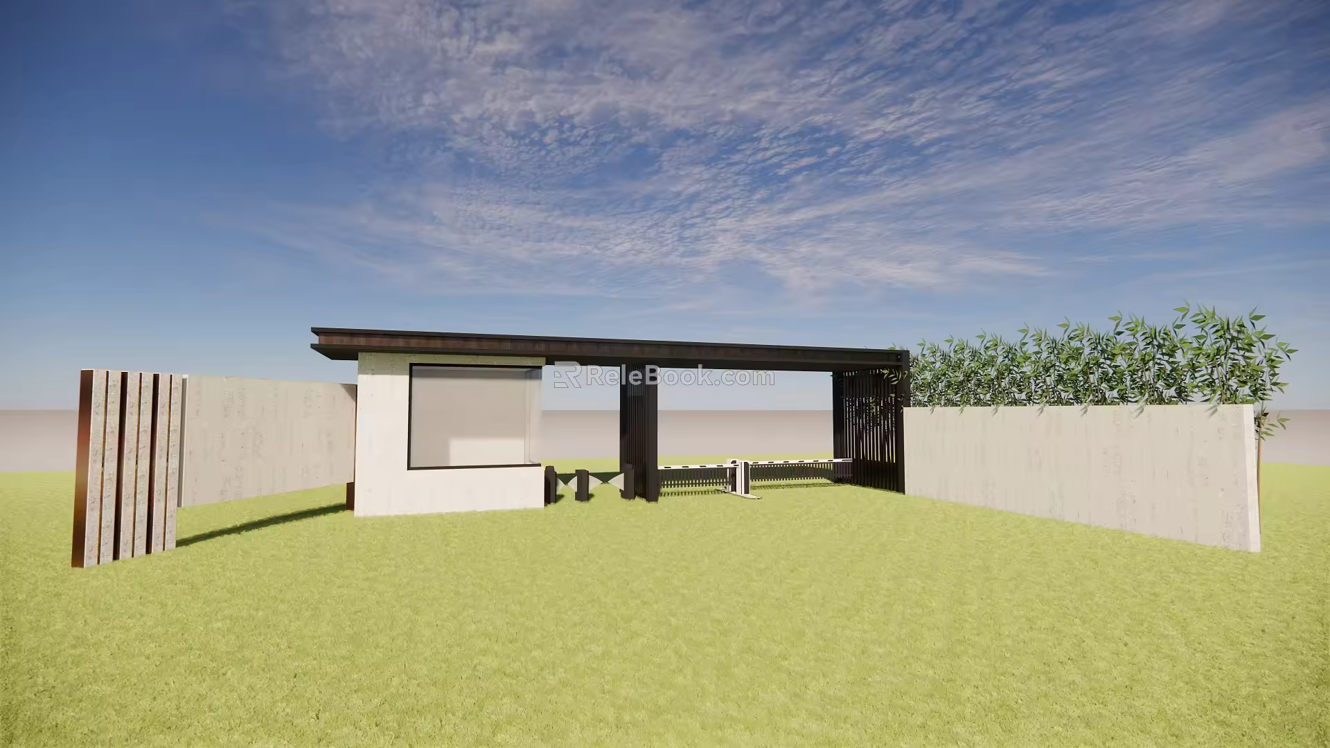SU model of residential gate 3d model