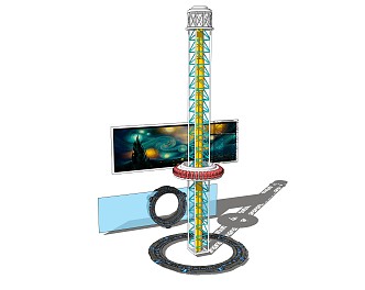 Modern Amusement Equipment Theme Park Children's Playground Mechanical Equipment 3d model