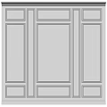Modern Minimalist Background Wall Design With White Decorative Panel Lines And Interior Style 3d model
