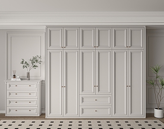 French Wardrobe Bucket Cabinet 3d model