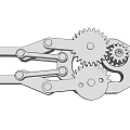 Precision Engineering Mechanical Structure With Interconnected Gears And Metal Components