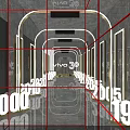 Activity Passage With Chronological Year Numbers And Illuminated Archway Frames