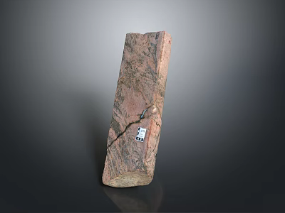 Natural Stone Wood Decorative Sculpture With Textured Surface For Home 3d model
