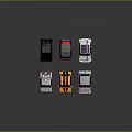 Colorful Small Cartoon Car Models With Various Styles And Different Colors