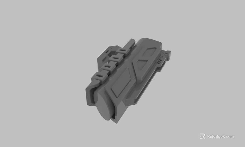 Industrial Gray Mechanical Component 3D Model With Geometric Structure And Engineering Details 3d model 