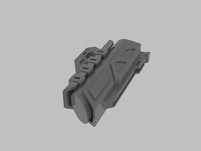 Industrial Gray Mechanical Component 3D Model With Geometric Structure And Engineering Details 3d model