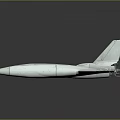 White Streamlined Spacecraft Model With Wings And Rear Thruster For Space Exploration