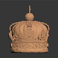 Copper Colored Decorative Crown As Stylish Household Accessory With Intricate Details