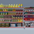 Supermarket shelf display case 3d model