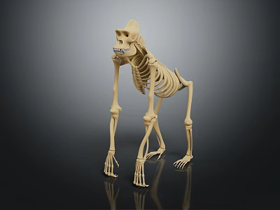 modern skeleton orangutan skeleton ape skeleton monkey skeleton 3d model