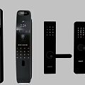 Smart Electronic Door Handle Featuring Digital Keypad Fingerprint and Samsung VOC Philips Design