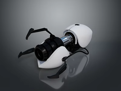 White And Black Mechanical Device With Cylindrical Structure And Black Fittings 3d model