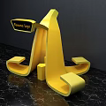 Yellow Banana Shaped Creative Shopping Shop Stand Structure With Modern Design