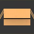 Open Brown Corrugated Cardboard Box With Flaps For Household Storage Supplies