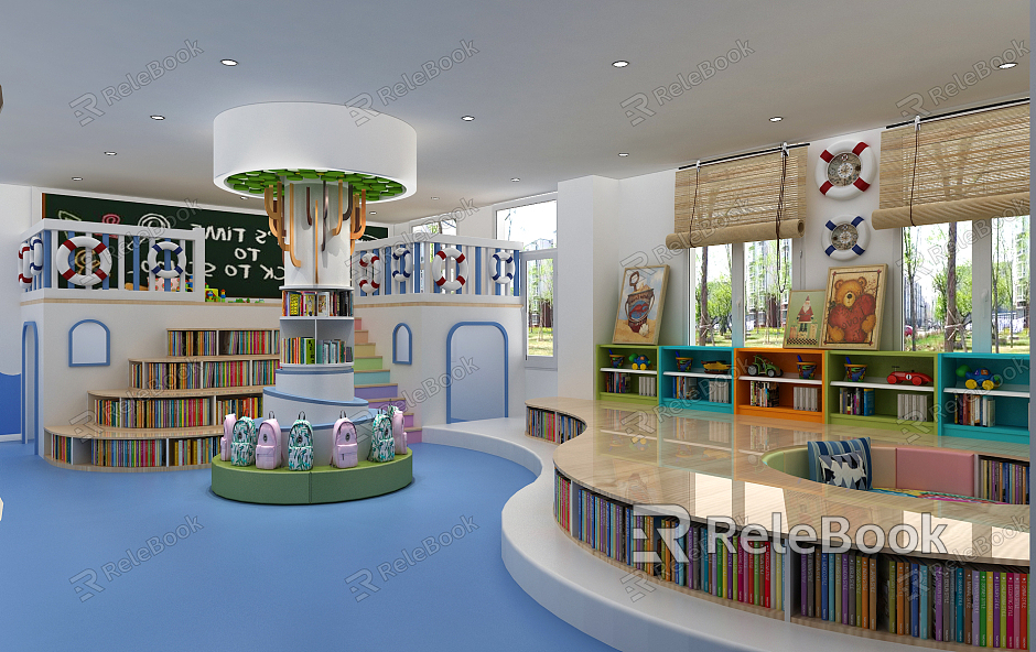 Modern Kindergarten Reading Room model