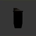 Two Different Colored Trash Bins With Yellow Recycling Symbols For Waste Separation