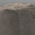 Rough Textured Sand Pile With Clear Tire Tracks On Gray Background 3d model