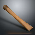 Handcrafted Solid Wooden Mallet With Round Head And Square Base Natural Texture Surface