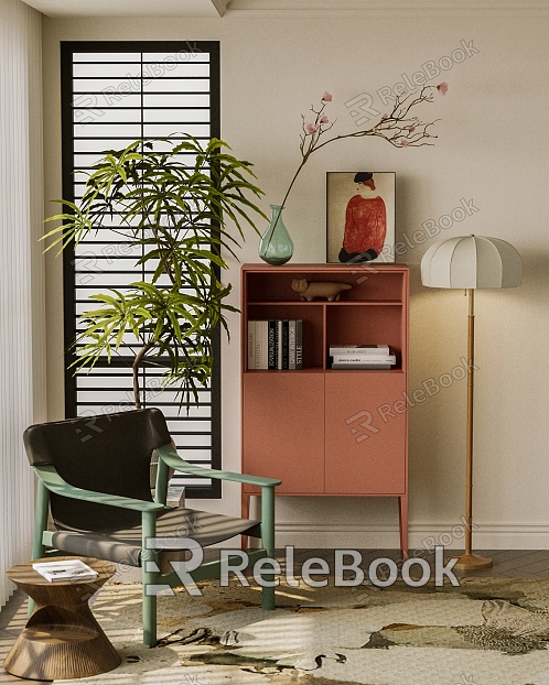 Modern Side Cabinet Decorative Cabinet Casual Single Chair Combination model