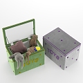 Modern Plush Toy Rabbit Toy Storage Box Gift Box Toy Box Storage Box Box 3d model