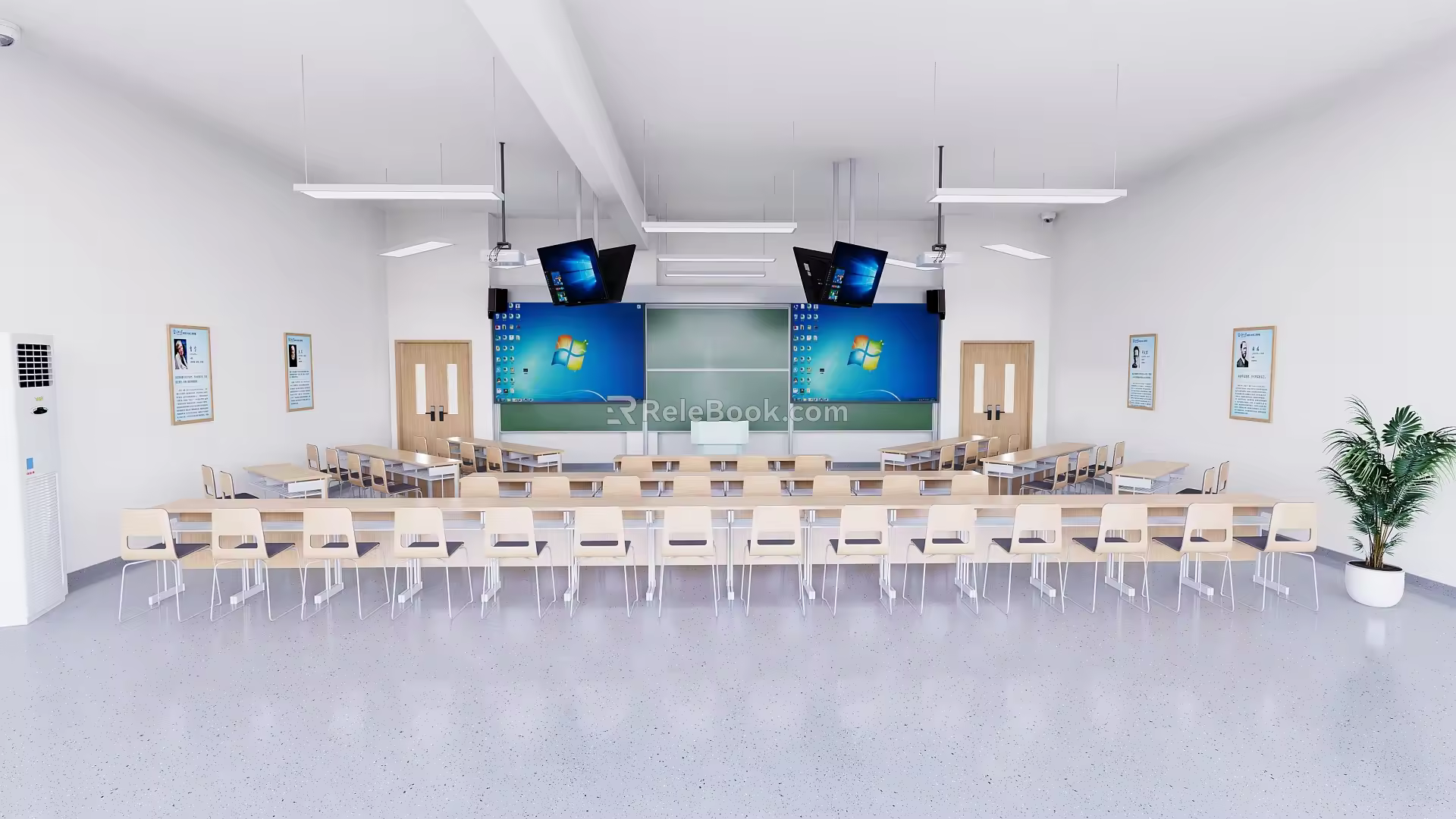 Modern Classroom III 3d model