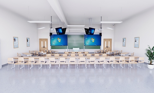 Modern Classroom III 3d model