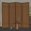 New Chinese Style Screen Partition 3d model