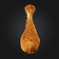 Crispy Golden Fried Chicken Leg With Juicy Tender Meat And Appetizing Aroma