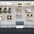 Modern Business Hall Telecom Business Hall Telecom Business Network Telecom Digital Life Experience Hall 3d model