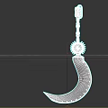 Decorative Metal Crescent Hook Design With Gear And Chain Elements