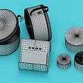 Various Colorful Household Storage Boxes With Round Lids And Different Designs