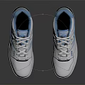 White And Blue Lace Up Casual Sneakers With Stylish Design And Comfortable Fit