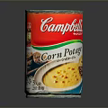 Canned Food Product Featuring Nutritional Label Brand Logo and Ingredients on Packaging