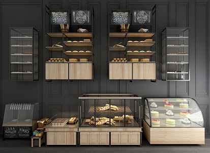 Modern Container Cake Bread Fresh-keeping Cabinet Display Cabinet Bread Cabinet Safe Cake Cabinet Cake Snack Pastry Bread Rack Shelf 3d model