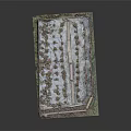 Garden Landscape With Square Planting Area Neatly Arranged Plants Wooden Pathways Frames And Water Pipe
