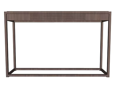 Modern Console Table With Wooden Top And Metal Frame For Entryway Decor 3d model