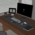 modern computer 3d model
