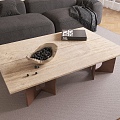 Coffee table many people sofa table 3d model